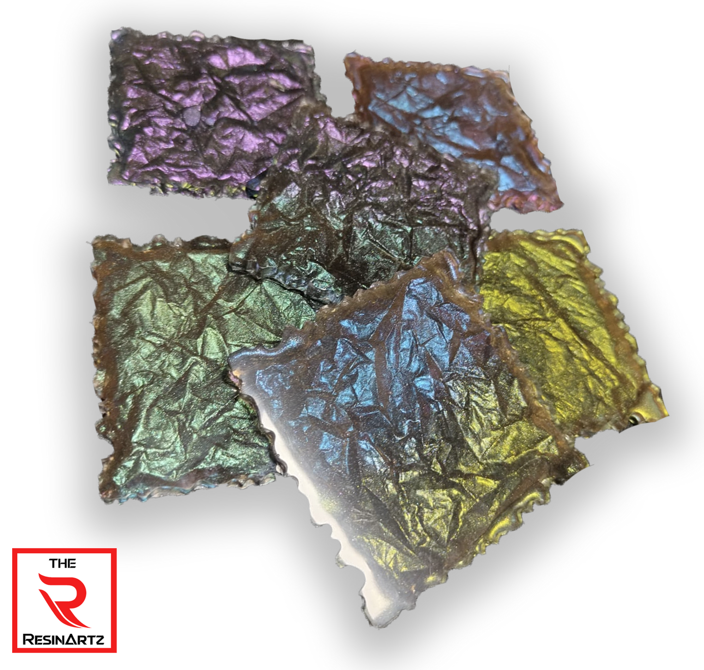 BIG | Chameleon Rectangle Tray + 6 coasters | Epoxy Resin