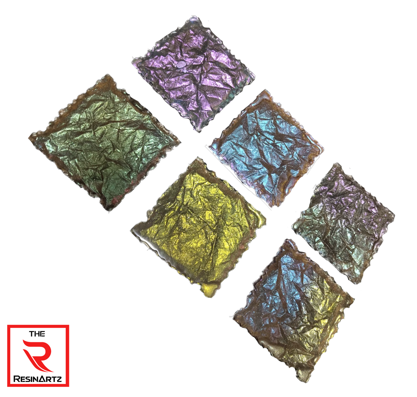 BIG | Chameleon Rectangle Tray + 6 coasters | Epoxy Resin