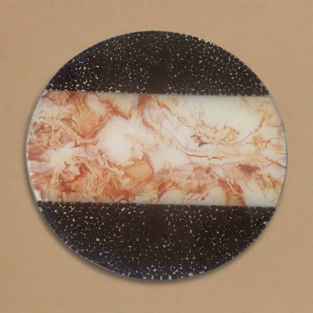 18 Inch | 4 Leg | Central Table M/O Coffee Beans & FAUX Marble Tone | Epoxy Resin