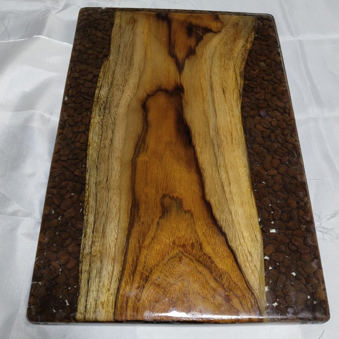 LUX Platter Rectangle Board M/O Wood & Coffee Beans | Charcuterie