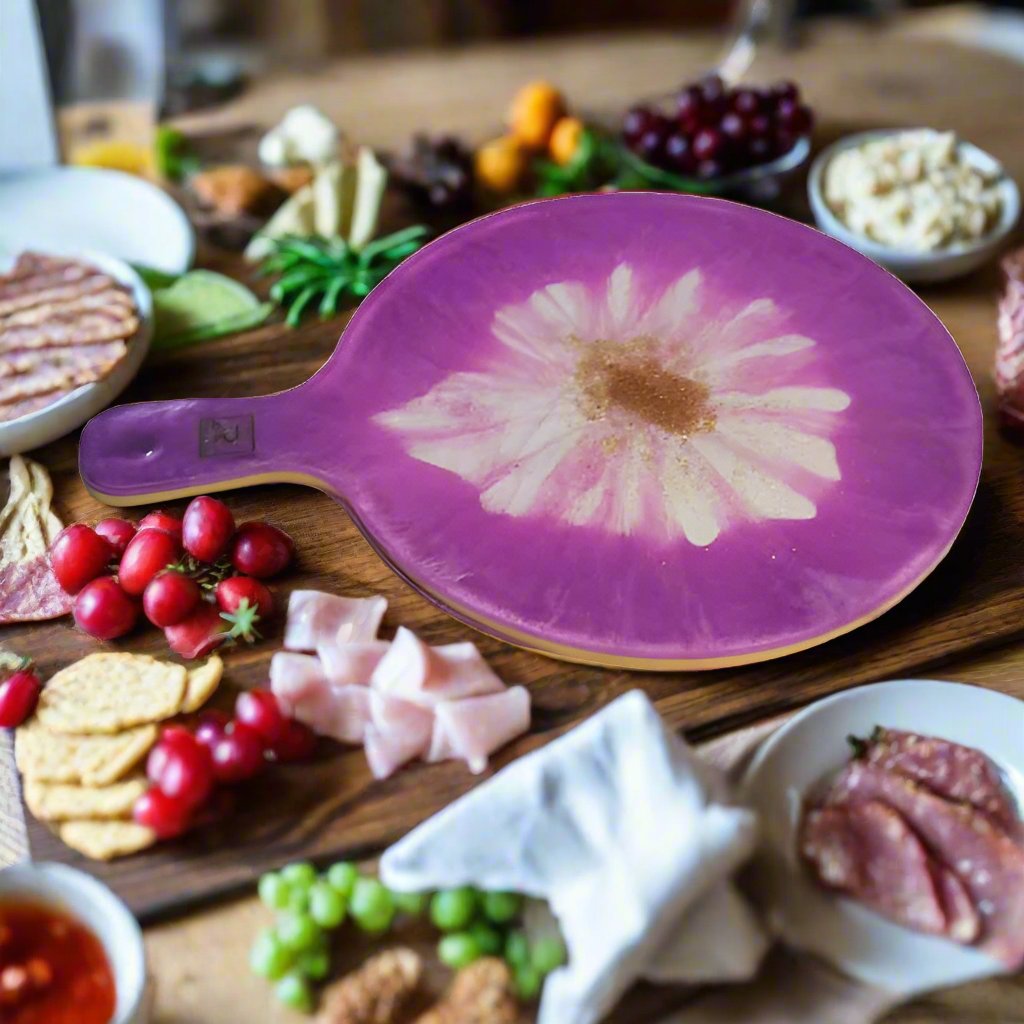 Platter Round Board with Handle| Charcuterie