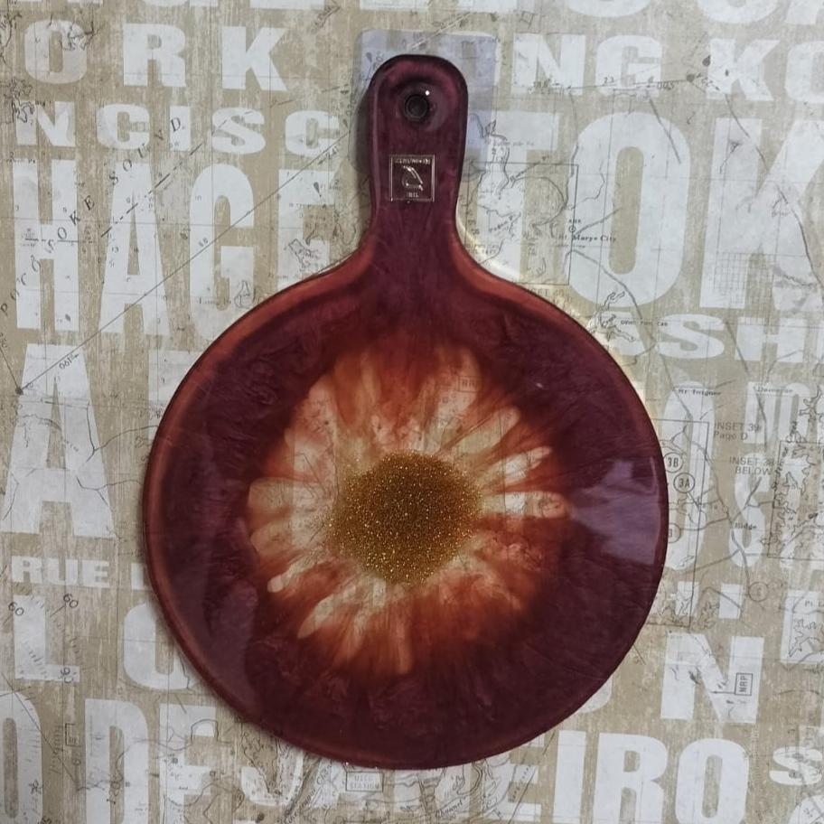 Platter Round Board with Handle| Charcuterie