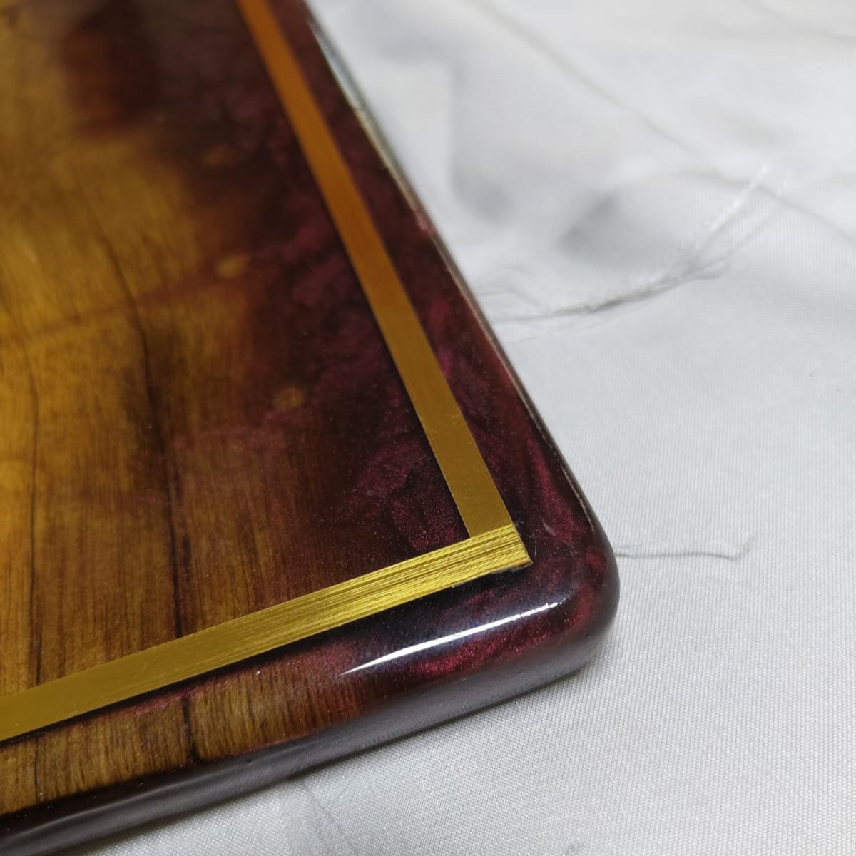 LUX Platter Rectangle Board M/O Wood & Silky Magenta | Charcuterie